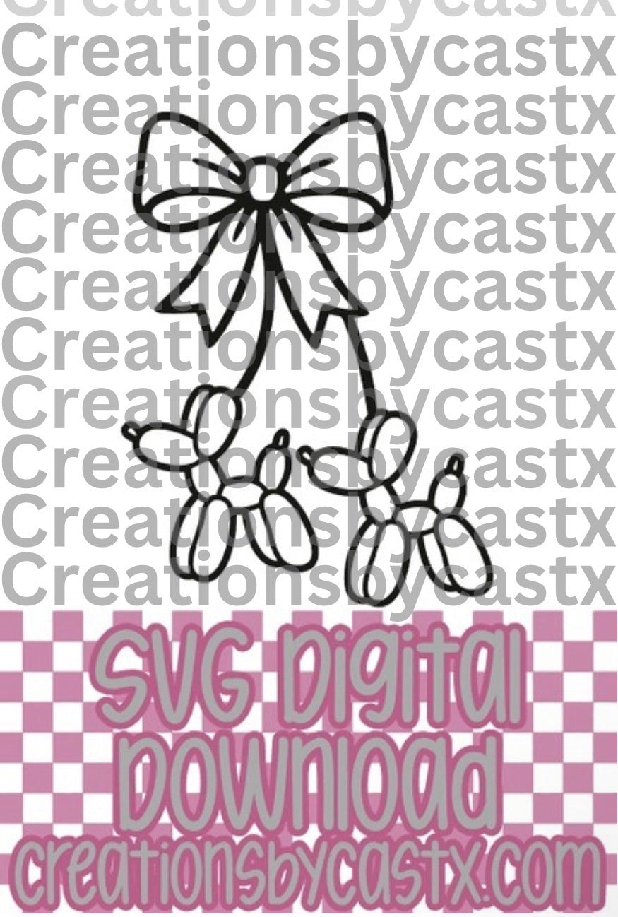 Balloon Dog Cherries SVG