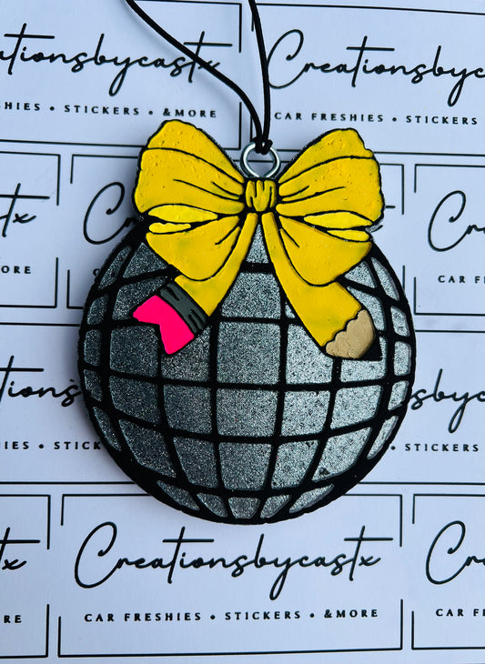 Pencil Disco Ball Freshie