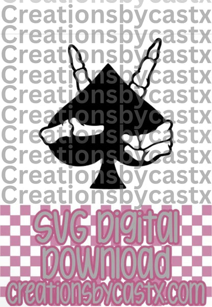 Spade Peace Skelly SVG