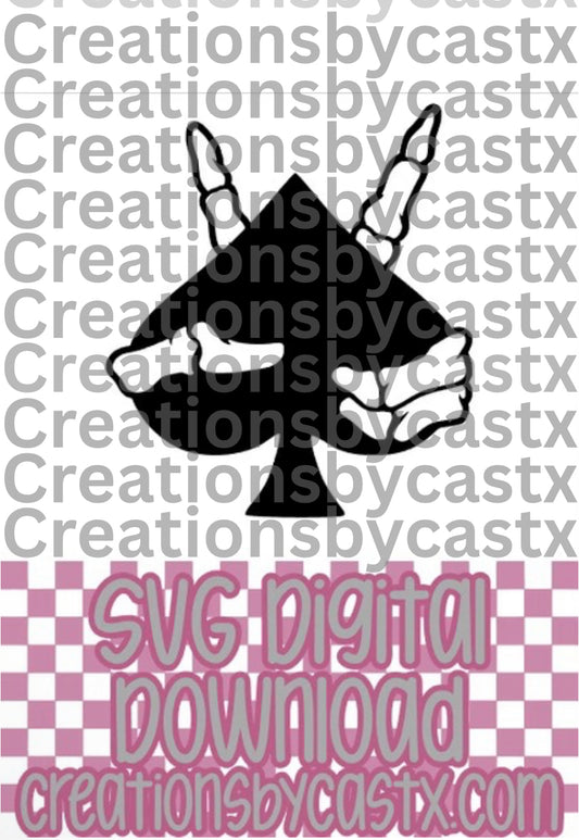 Spade Peace Skelly SVG