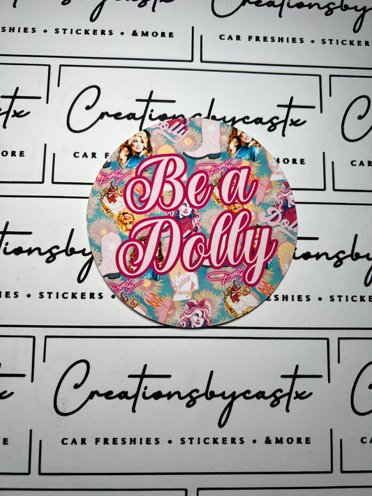 Be A Dolly Checkered Round Cardstock Individual