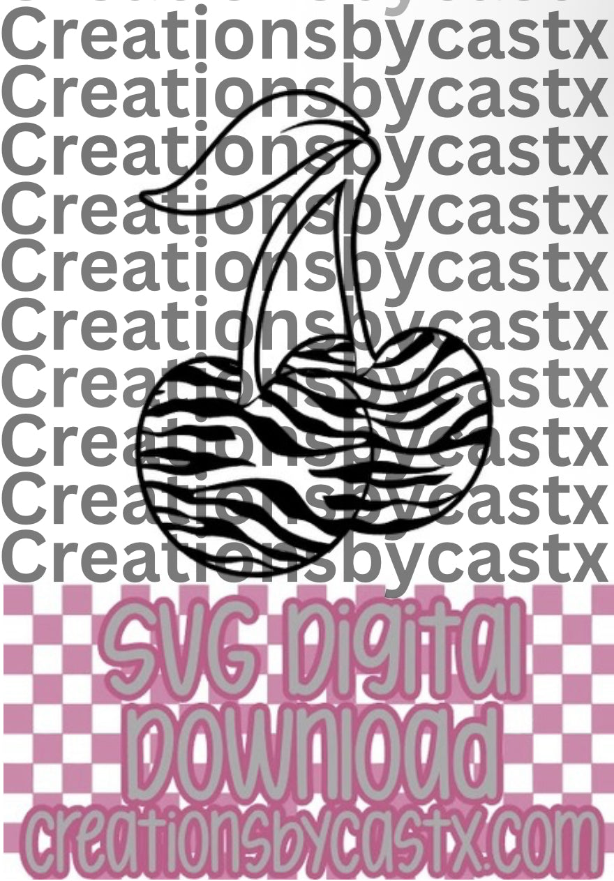 Zebra Cherries SVG
