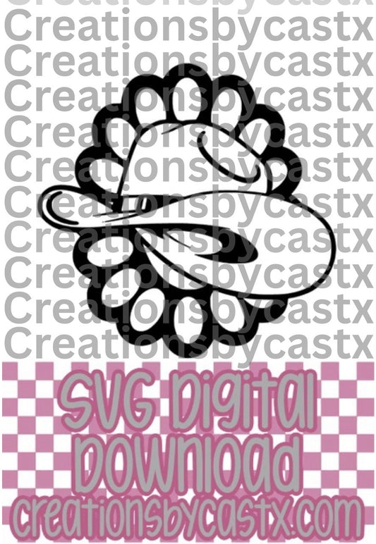 Concho w Cowboy Hat SVG