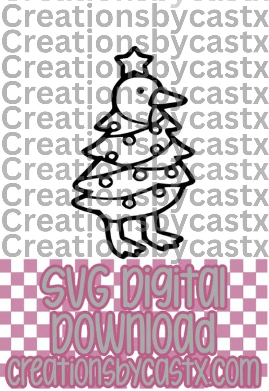 Christmas Tree Goose SVG