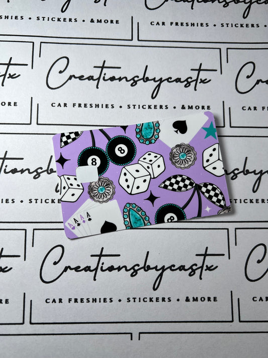 Lavender Dice Card Skin