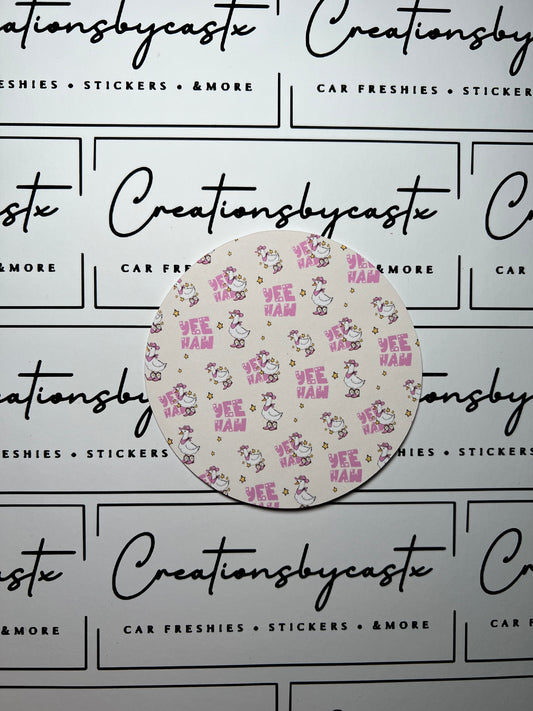 Yee Haw Goose Round Cardstock