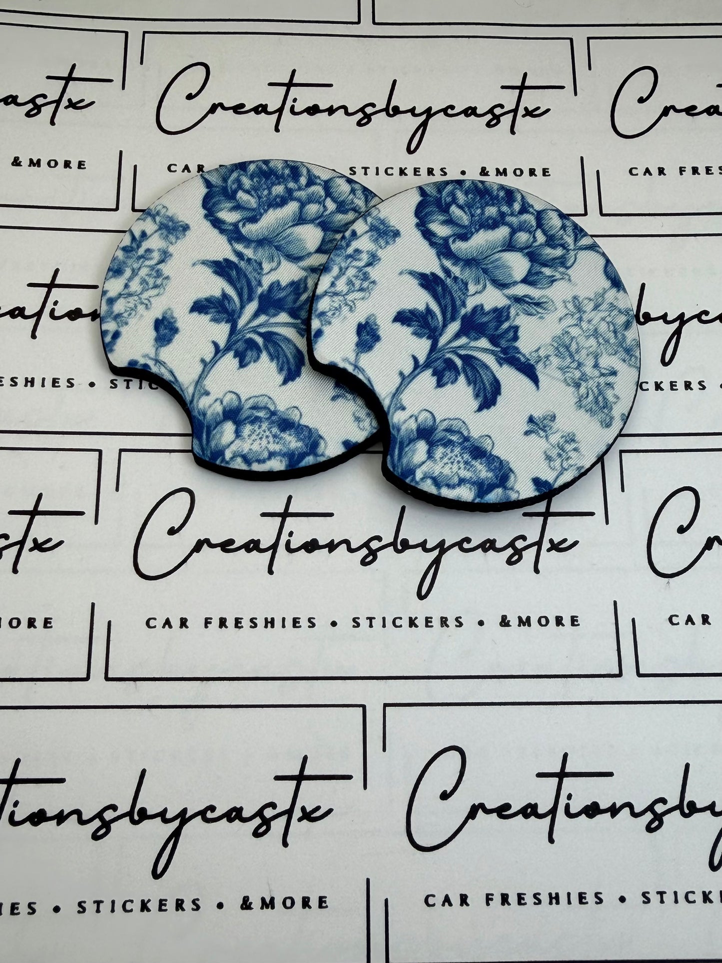 Vintage Florale Car Coasters