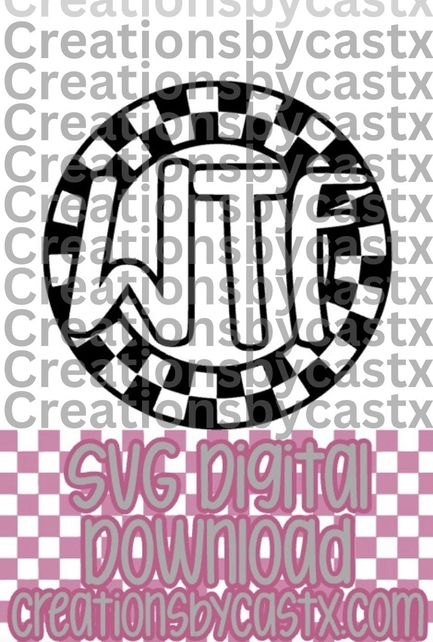 WTF Checkered Circle SVG