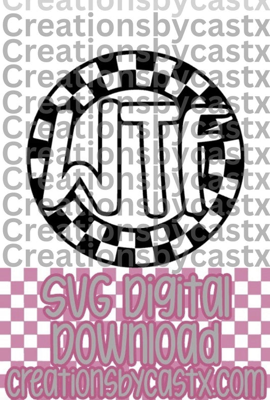 WTF Checkered Circle SVG