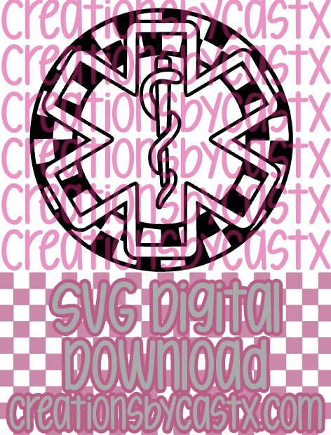 EMS Checkered Circle SVG