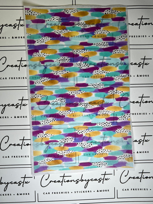 Purple Blue & Aqua Brushstroke Tissue Paper