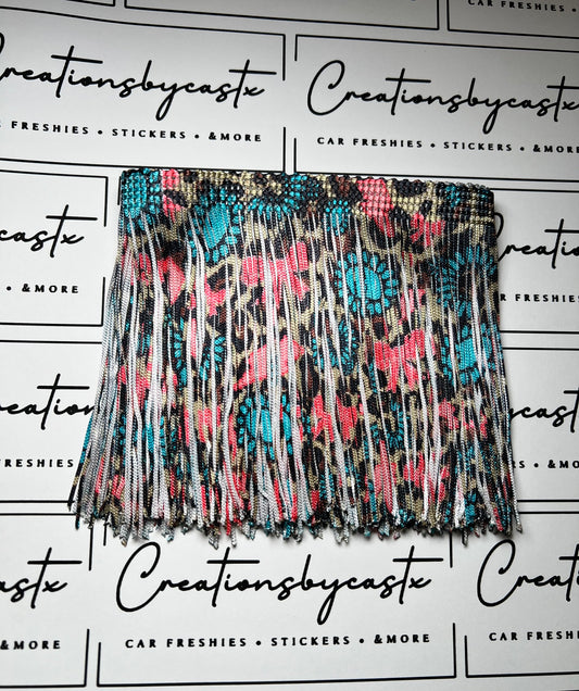 CBC Leopard Concho Bow Fringe