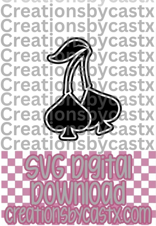 Spade Cherries SVG