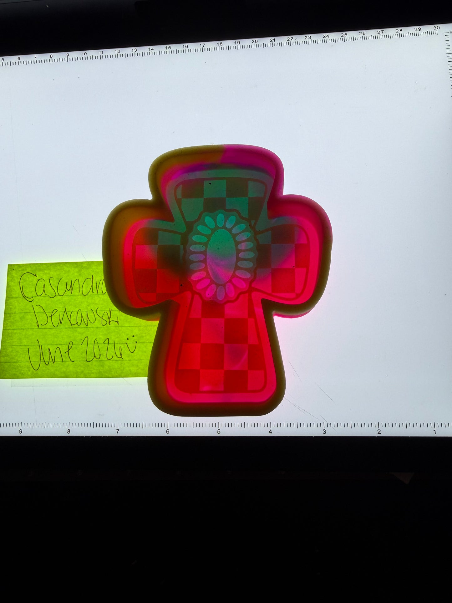 Concho Checkered Cross Destash Mold
