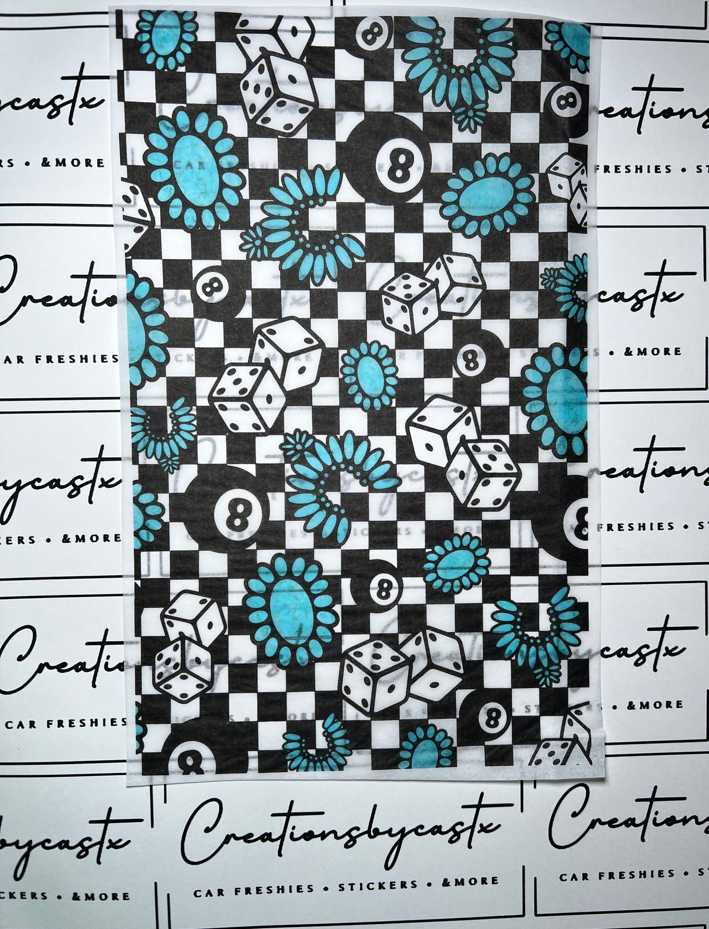 CBC Checkered Concho Dice Tissue Paper