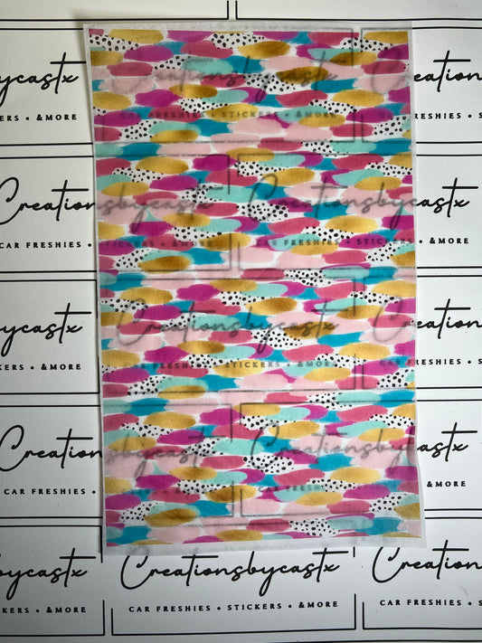 Pink Fuchsia & Teal Brushstroke Tissue Paper