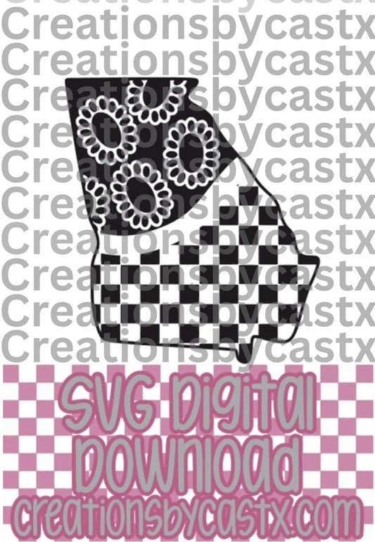 Checkered Concho Georgia SVG