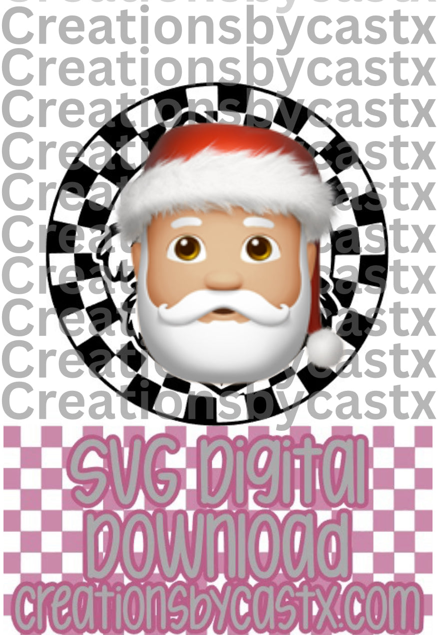 Mean One Checkered Circle SVG