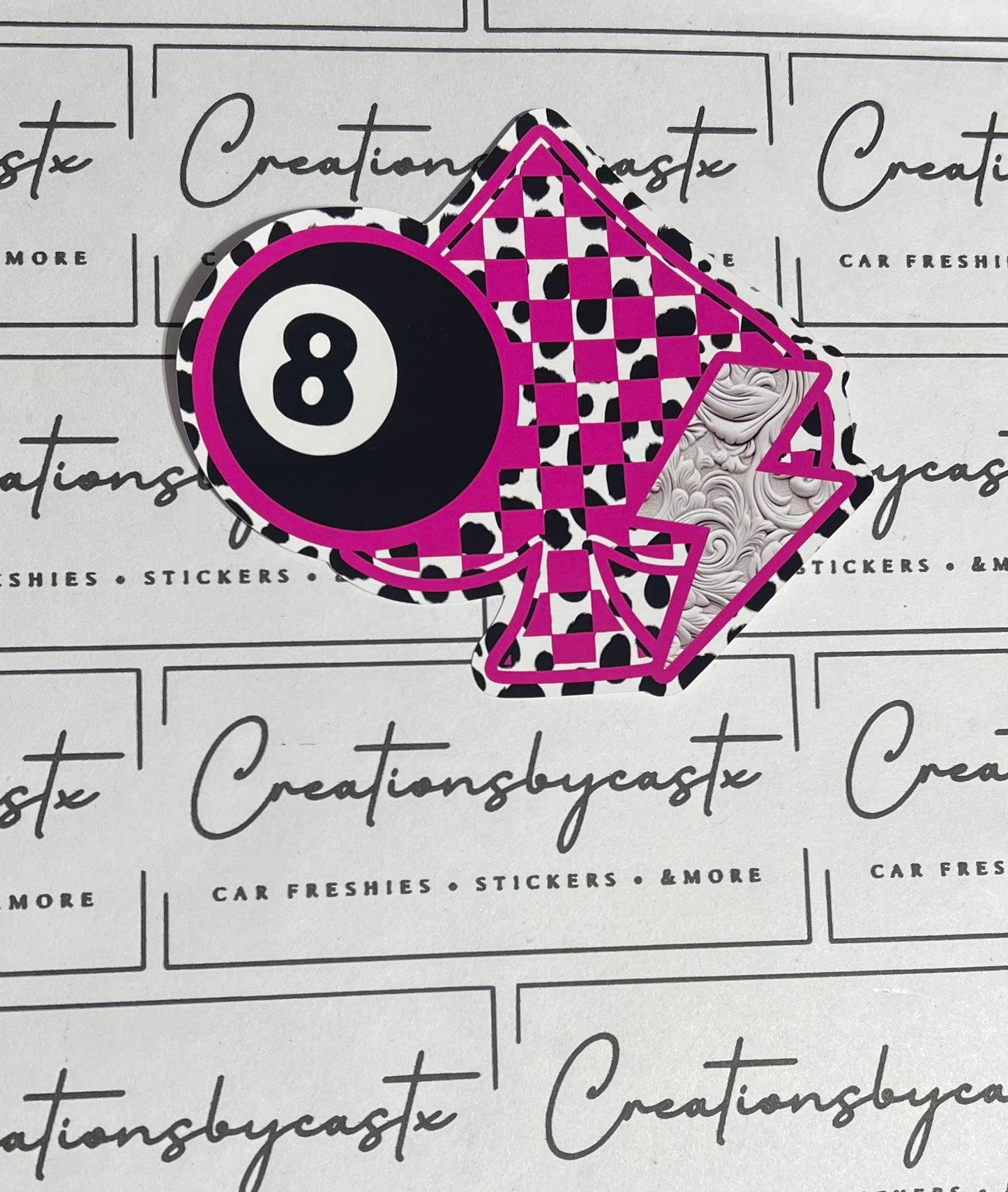 DGB Checkered Spade 8 Ball Cardstock