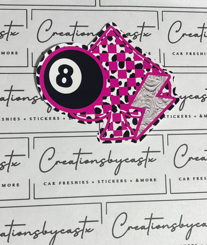 DGB Checkered Spade 8 Ball Cardstock