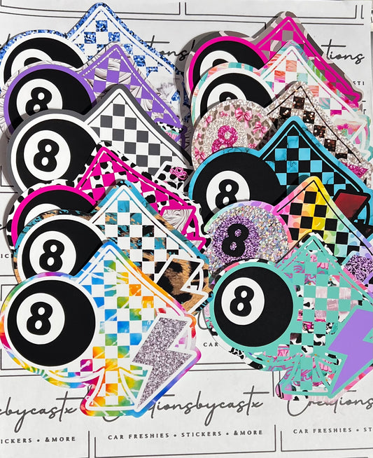 DGB Checkered Spade 8 Ball Cardstock