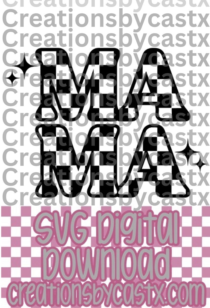 Mama Checkered SVG