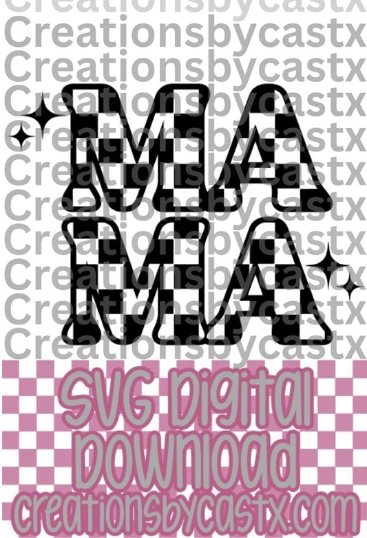 Mama Checkered SVG