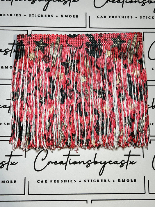 Pink Western Printed Fringe