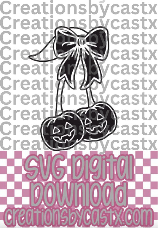 Jack-o-lantern Cherries SVG