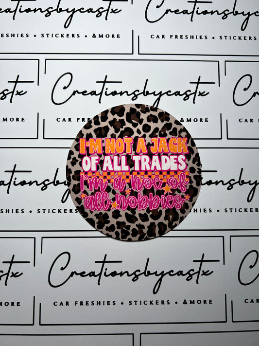 Hoe Of All Hobbies Round Cardstock