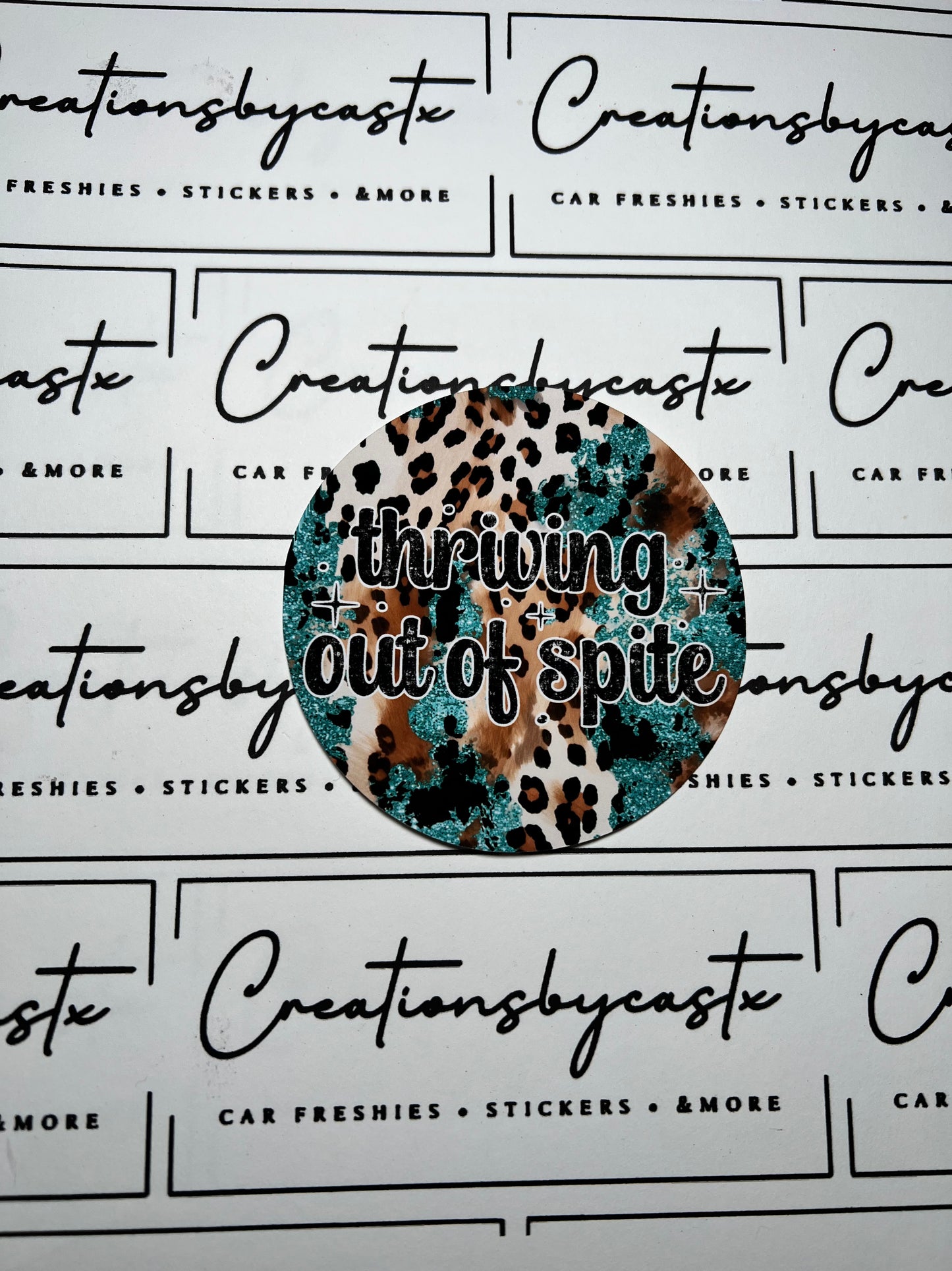 Thriving Out of Spite Round Cardstock Individual