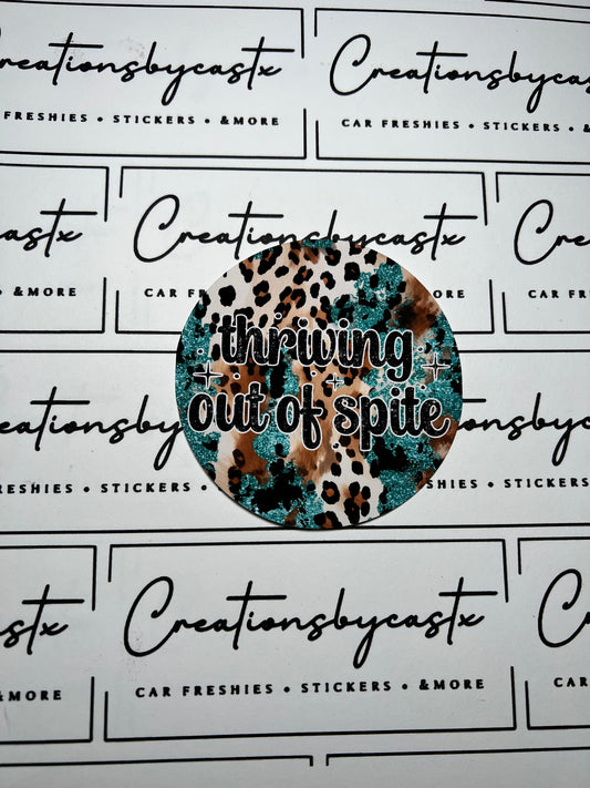 Thriving Out of Spite Round Cardstock Individual