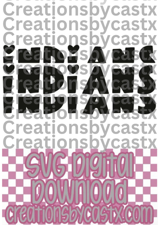 Indians X 3 SVG