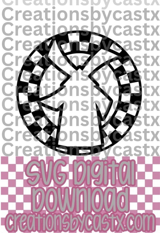 DB Checkered Circle SVG