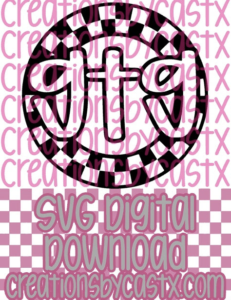 GTG Checkered Circle SVG