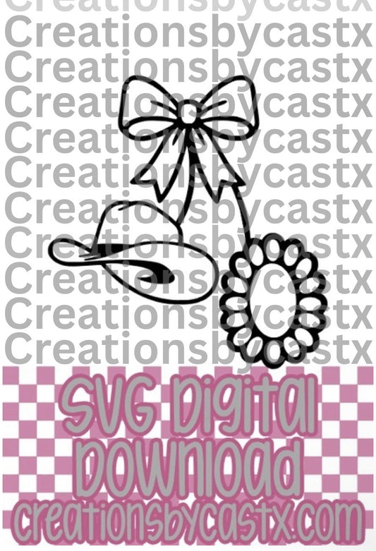 Cowboy Hat Concho Cherries SVG