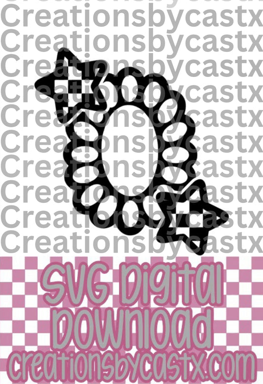 Concho with Checkered Stars SVG