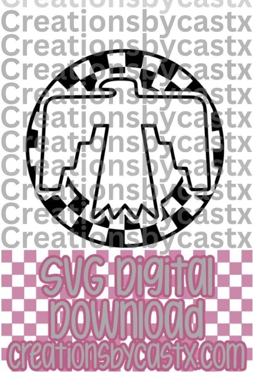Thunderbird Checkered Circle SVG