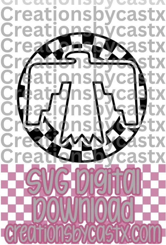 Thunderbird Checkered Circle SVG