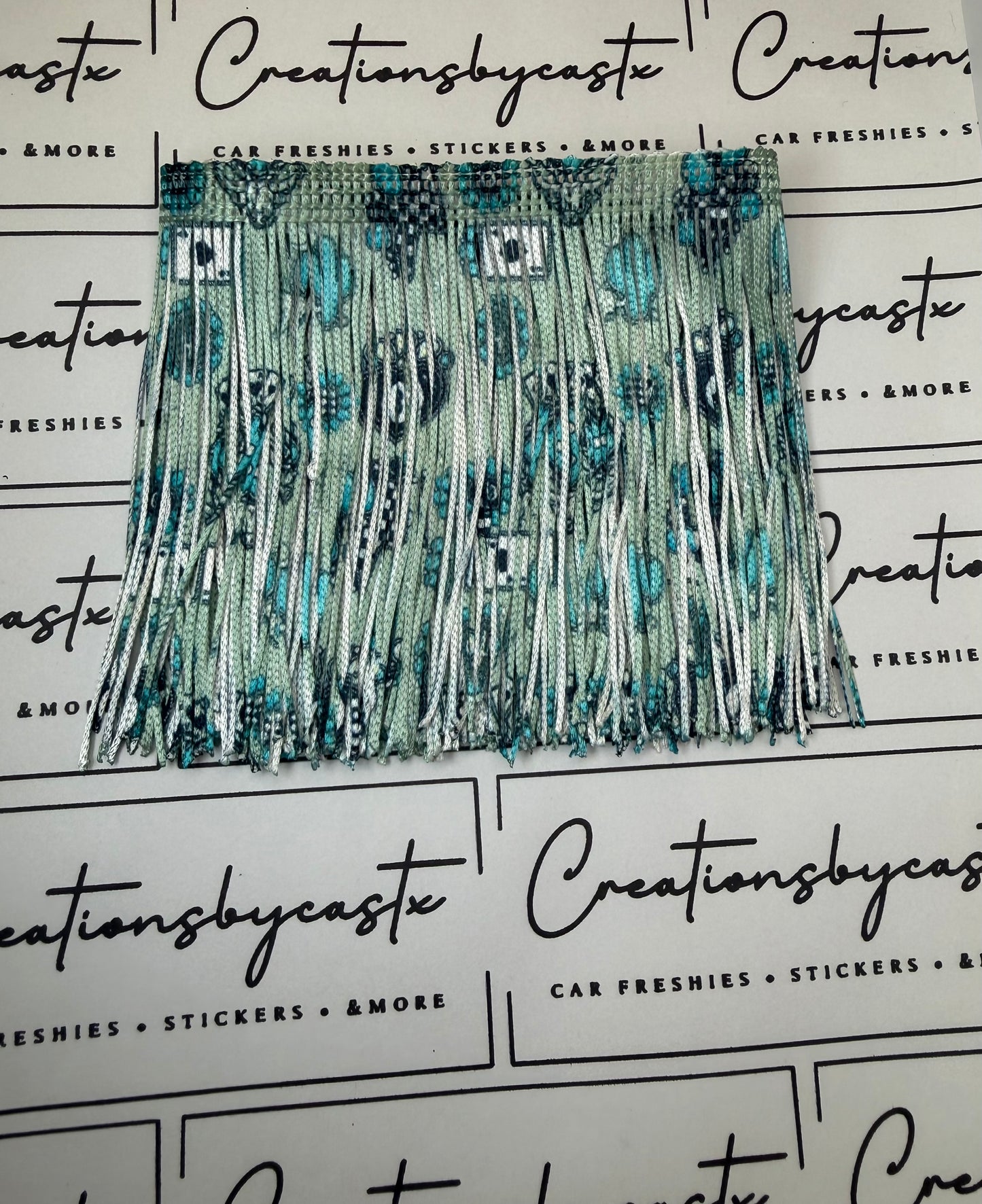Gray Concho Printed Fringe