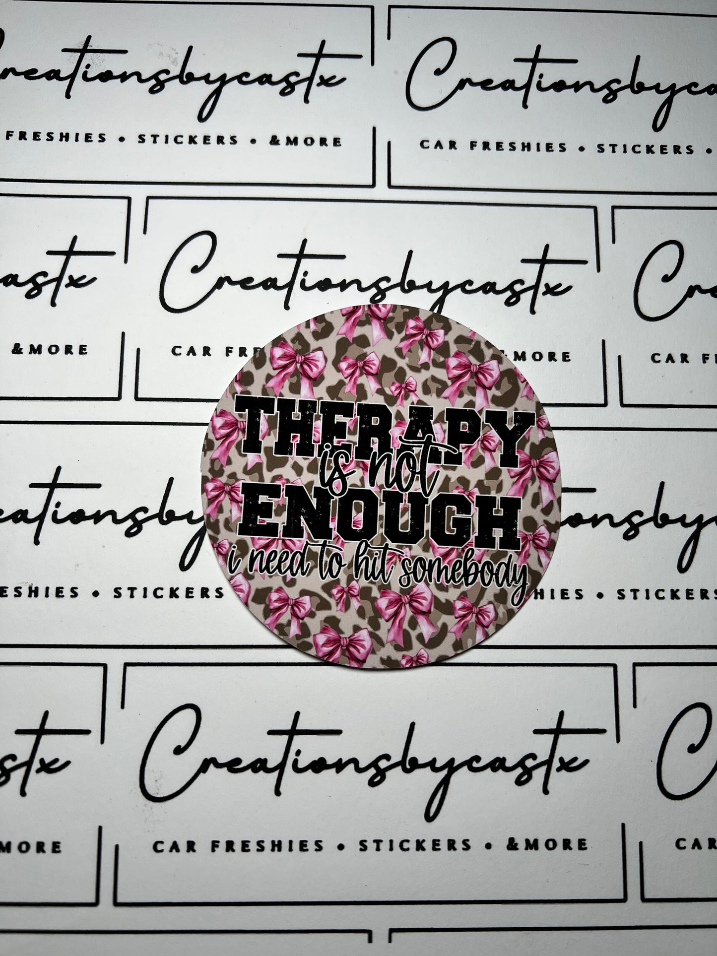 Therapy Is Not Enough Round Cardstock Individual