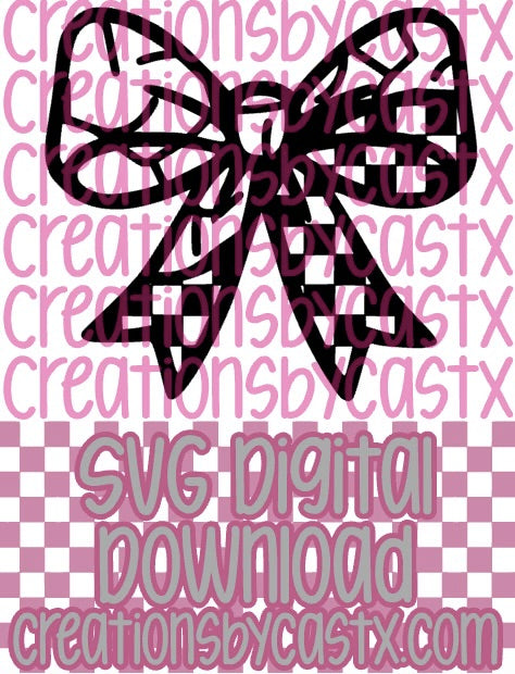 Turq Check Bow SVG