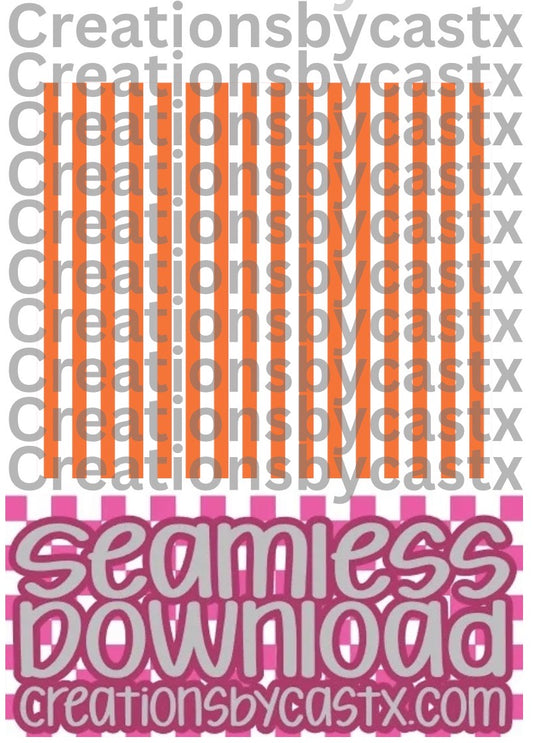 Orange White Stripe Seamless