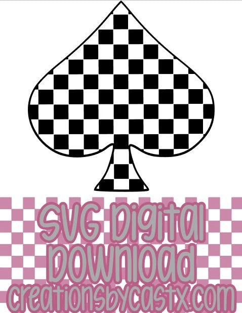 Checkered Spade SVG