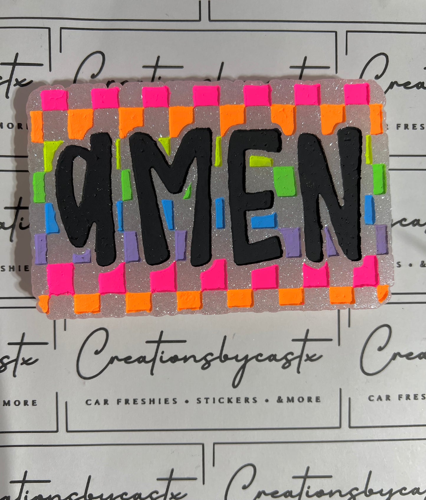 Checkered Amen Freshie