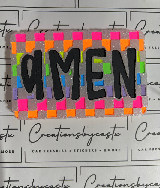 Checkered Amen Freshie