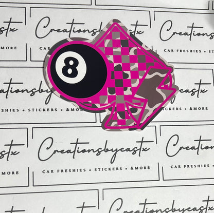 DGB Checkered Spade 8 Ball Cardstock