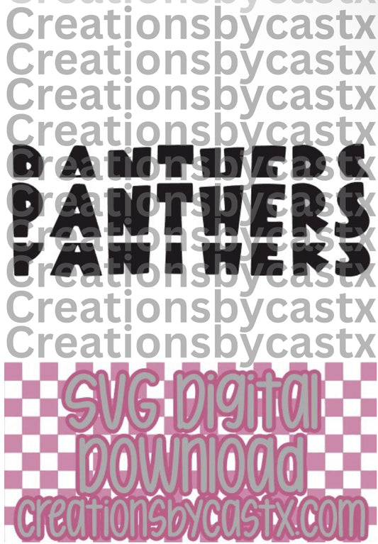 Panthers X 3 SVG