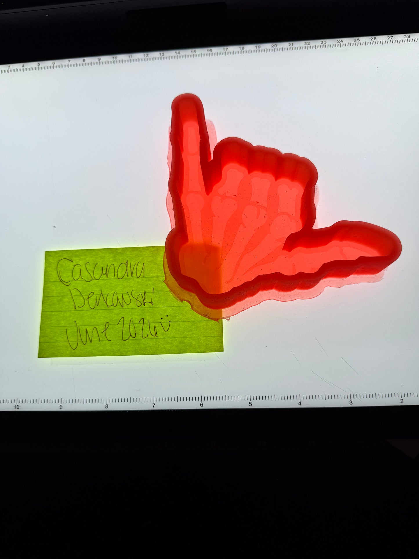 Hang Loose Skeleton Hand Destash Mold
