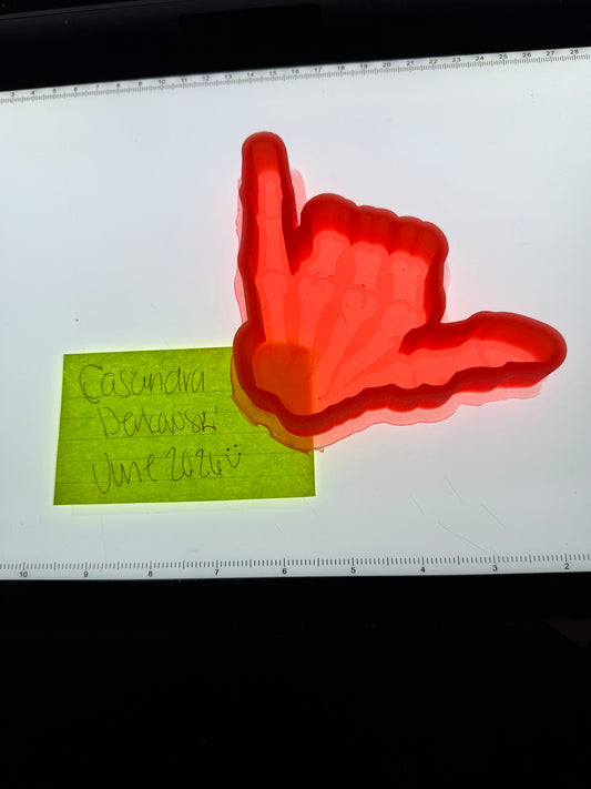 Hang Loose Skeleton Hand Destash Mold